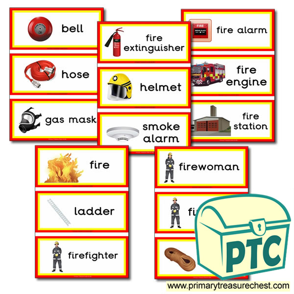 Fire Station Themed Flashcards 