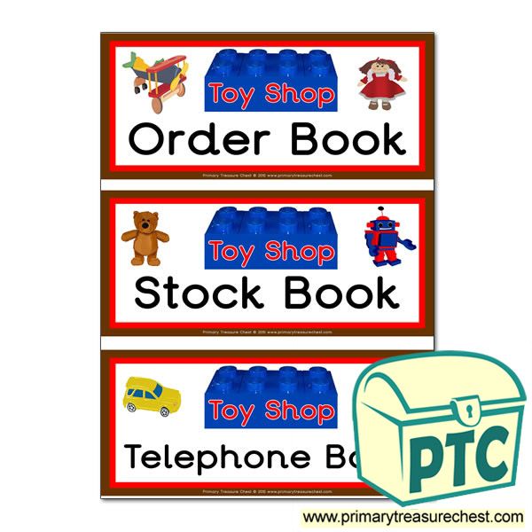 Role Play Magic Shop Book Covers / Labels