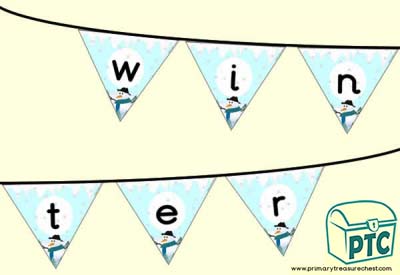 Winter Themed Bunting with Letters