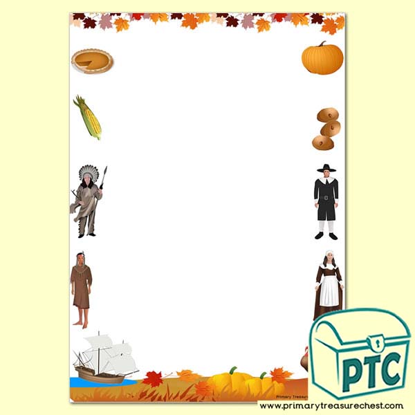 Thanksgiving Page Border/Writing Frame (no lines)
