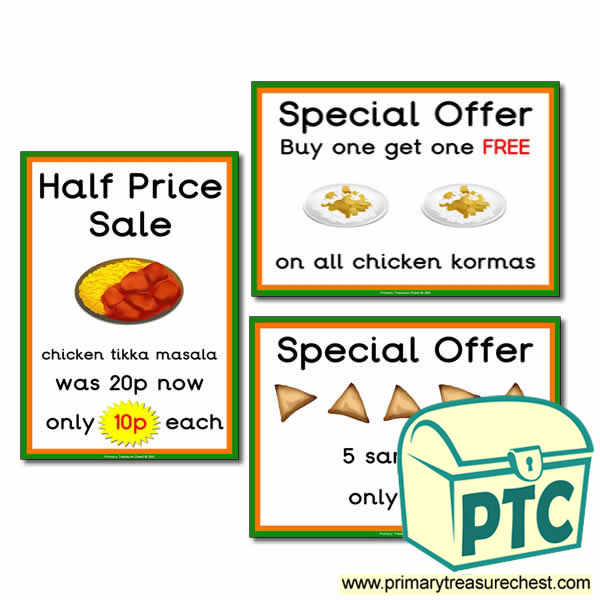 Indian Restaurant Role Play Special Offers (1-20p)