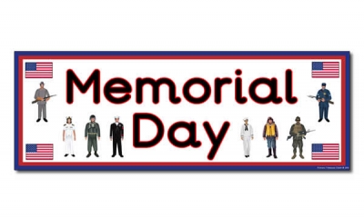 'Memorial Day' Display Heading/ Classroom Banner
