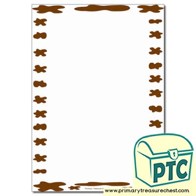Muddy Puddles Page Border/Writing Frame (no lines)