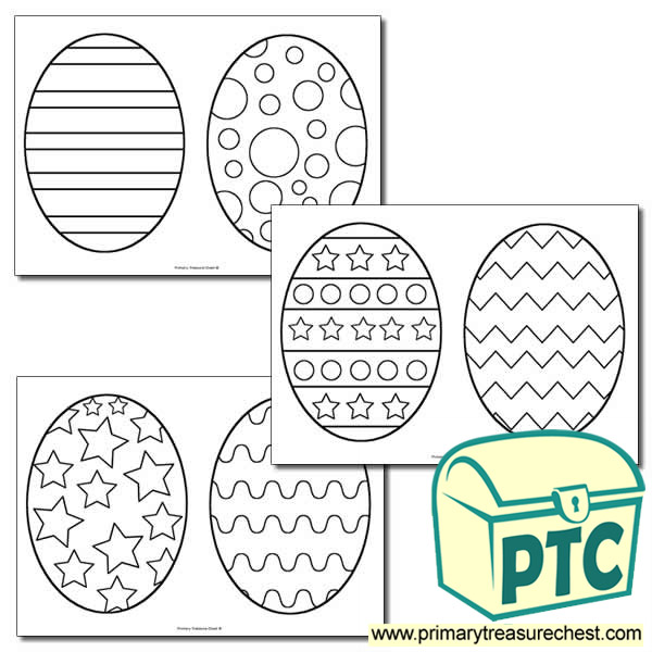 Easter Egg Colouring Sheets