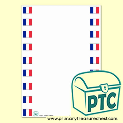 French Flag Page Border/Writing Frame (no lines)