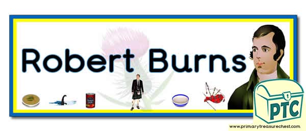  'Robert Burns' Display Heading / Classroom Banner