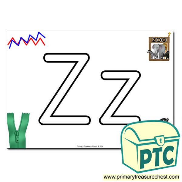  'Zz' Upper and Lowercase Bubble Letters A4 Poster, containing high quality, realistic images