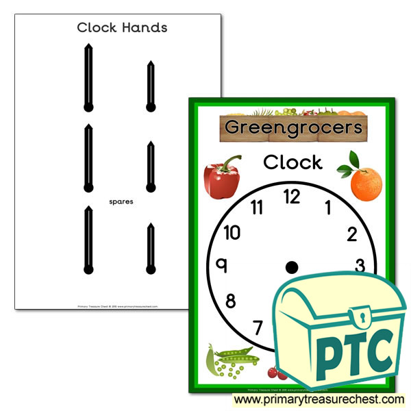 Greengrocers Role Play Clock