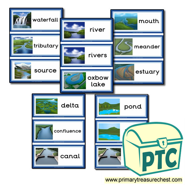River Themed Flashcards
