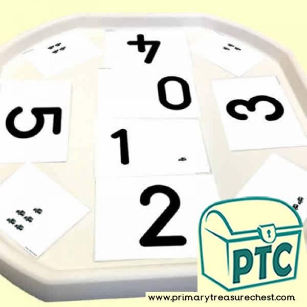 Number Shapes to Numbers Tuff Tray Taxi Themed Activity Cards