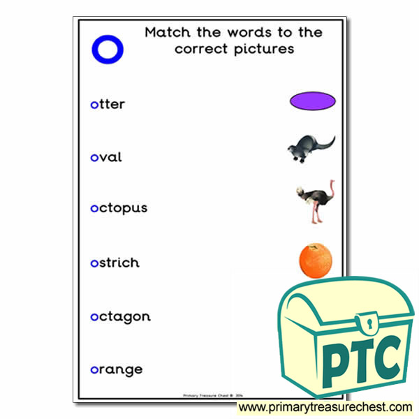 Match the 'o' Themed Words to the Pictures