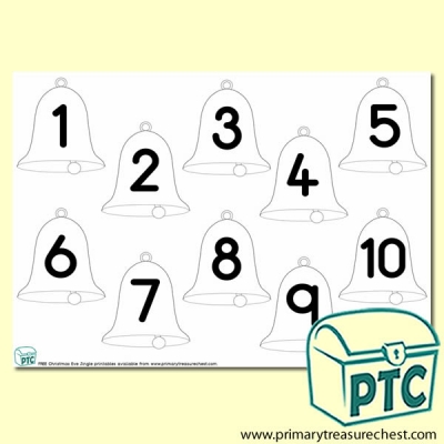 Numbers 1 to 10 Bells Themed Activity Sheet