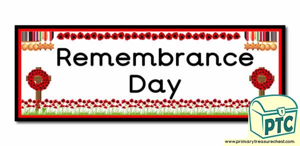 'Remembrance Day' Display Heading/ Classroom Banner