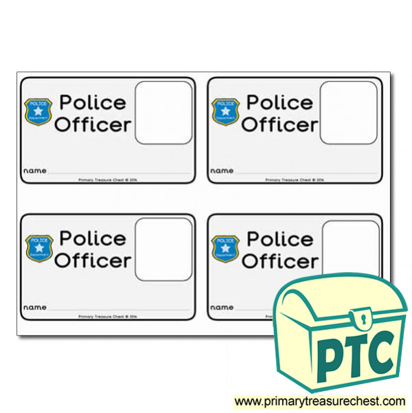 Role Play Police Officer ID Badges