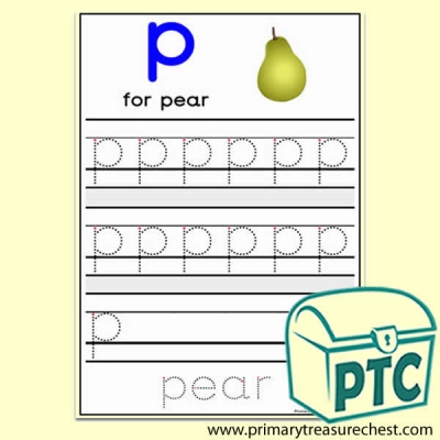Letter Formation Activity Sheet - Letter 'p'