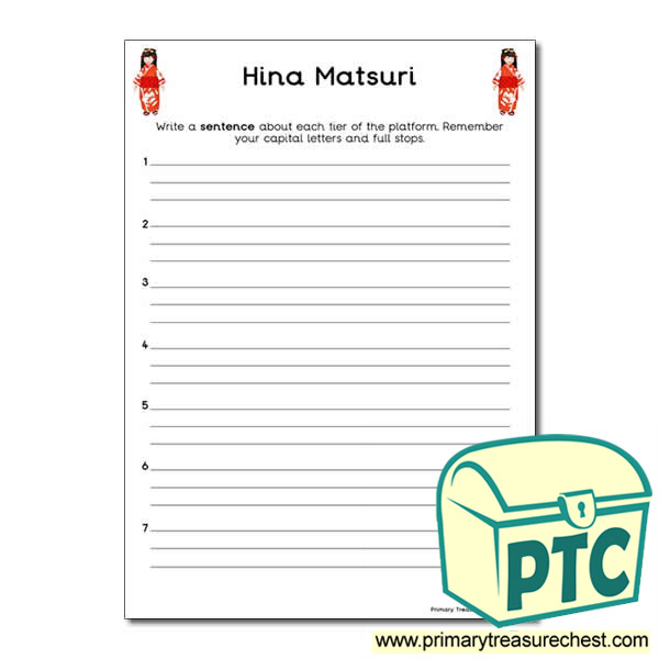 Hina Matsuri - Write Your Own Sentence Worksheet