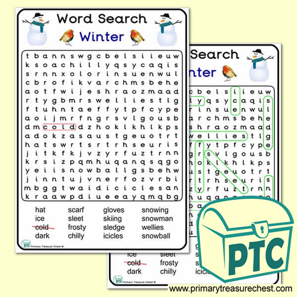 Winter Themed Word Search