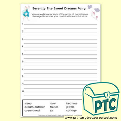 Serenity Themed Sentence Worksheet