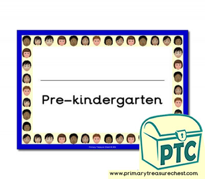 Pre-Kindergarten Classroom Door Sign