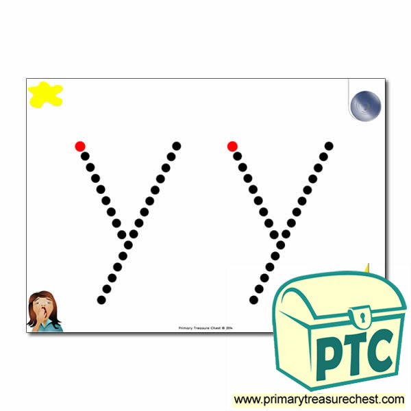 'y' Lowercase Letter Formation Activity - Join the Dots 
