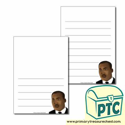 Martin Luther King Jr Themed  Page Border/Writing Frame (wide lines)