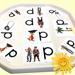 'p' for Pirate Themed Phonics Tuff Tray Cards