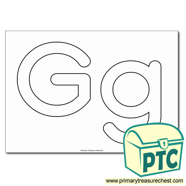  'Gg' Upper and Lowercase Bubble Letters A4 Poster - No Images.