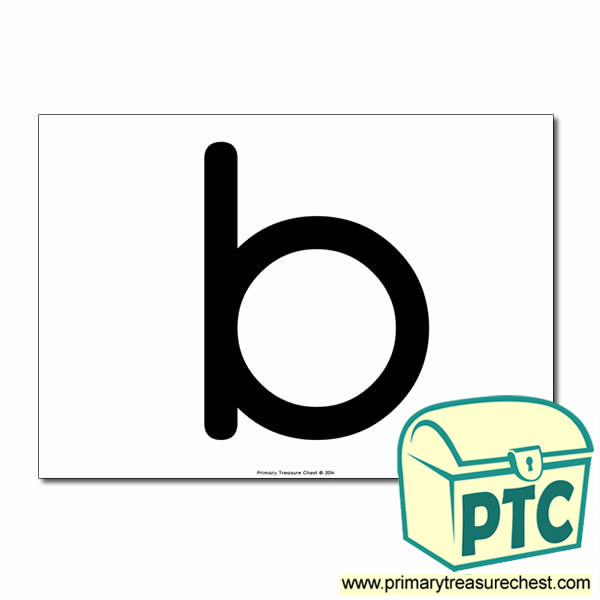 'b' Lowercase Letter A4 poster  (No Images)