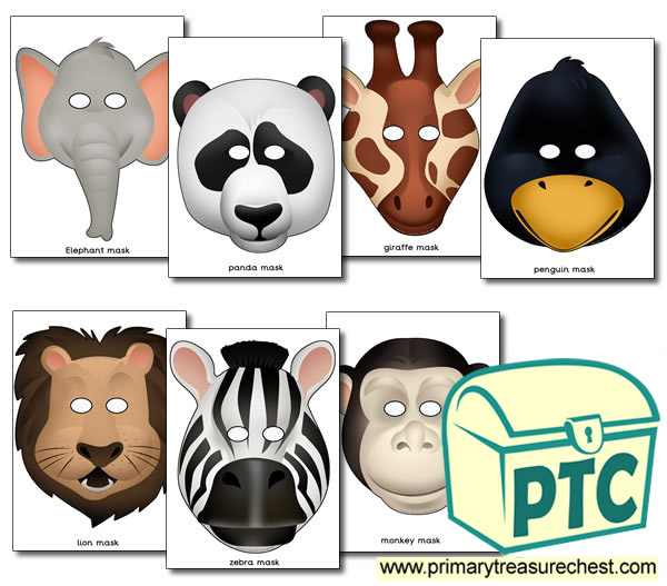 Zoo Animals Role Play Masks