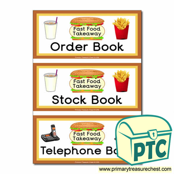 Sandwich Shop Role Play Book Covers / labels