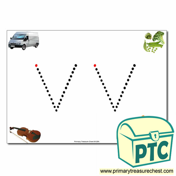 'v' Lowercase Letter Formation Activity - Join the Dots 