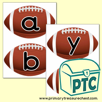 American Football Themed Alphabet Cards (upper and lower case)