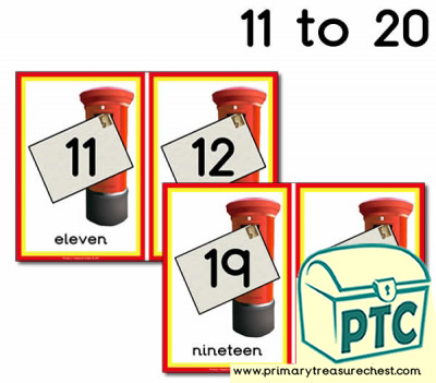 Postbox Number Line 11-20