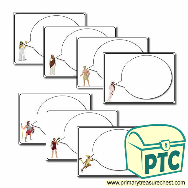 Ancient Greeks Themed Speech Bubbles Worksheets