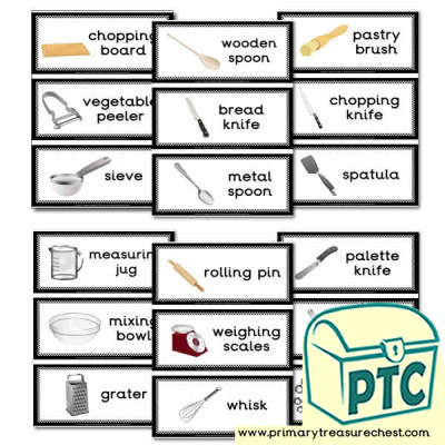 Cooking Equipment Themed Flashcards