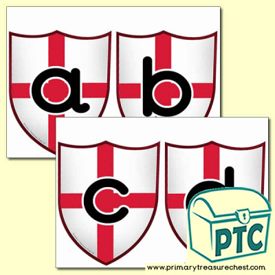 Saint George's Flag Themed Alphabet Cards