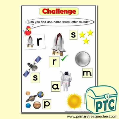 Space Tuff Tray Phonics Challenges