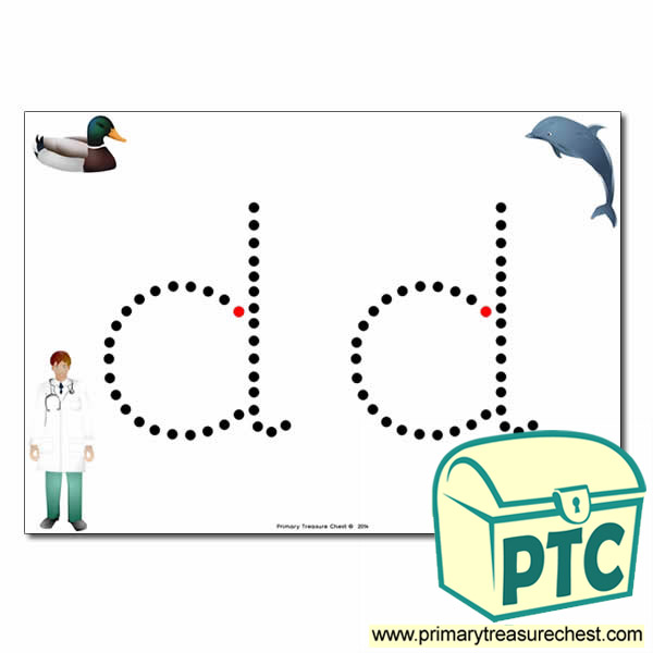 'd' Lowercase Letter Formation Activity - Join the Dots 