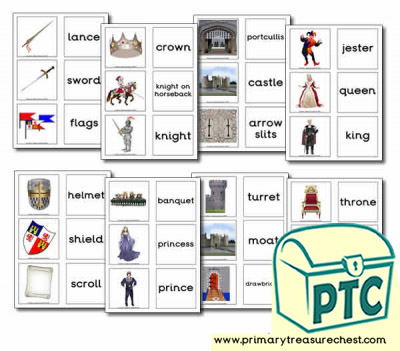 Medieval Castle Role Play Matching Cards