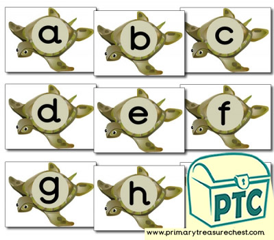 Turtle Themed Phonic Sound Cards (a-i)