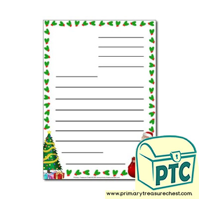 Letter to Santa A4 Lined Sheet