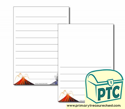 Volcano Page Border/Writing Frame (wide lines)