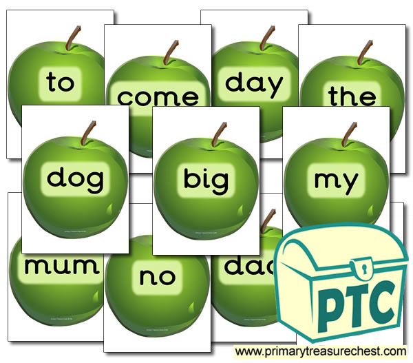 Reception HF Words- Apple Themed (group 3)