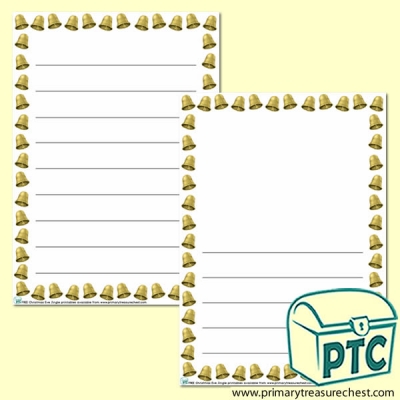 Bell Themed Page Border/Writing Frame (wide lines)
