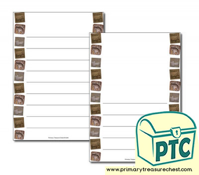 Indus Valley Seals Themed Page Border/Writing Frame (wide lines)