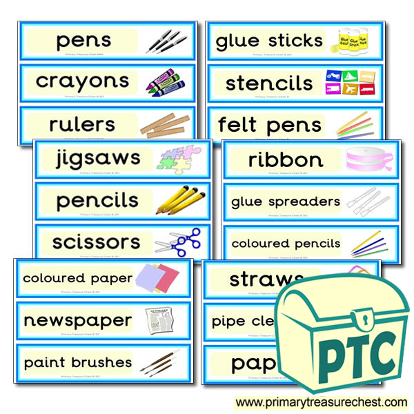 Classroom Equipment Drawer Labels (large)