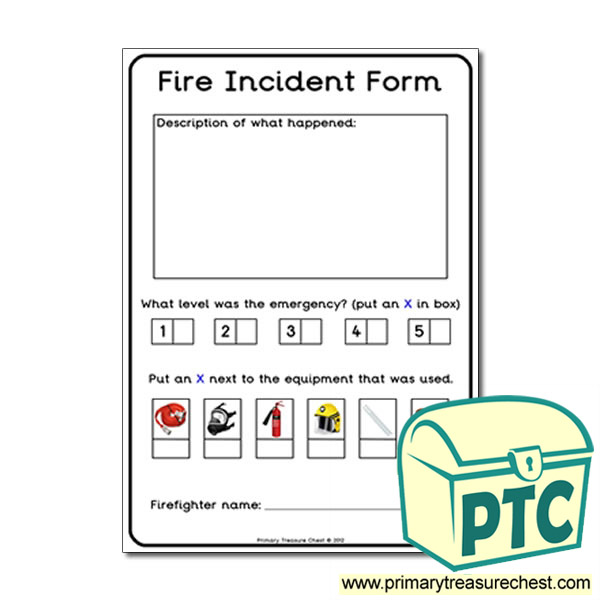 Fire Station Incident Form Worksheet