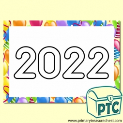 '2022' New Year’s Play Dough Mat