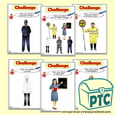 People Who Help Us Themed ICT Challenge Cards
