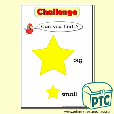 Star Themed 'Can you find …?' big / small Challenge